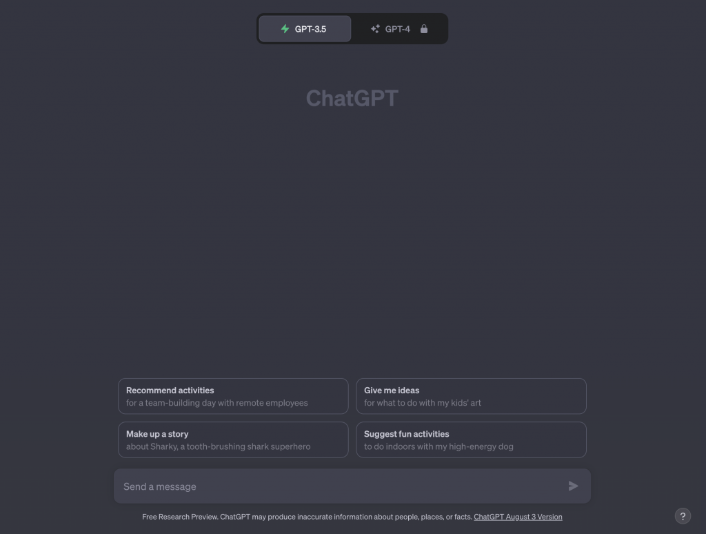 ChatGPT Screen